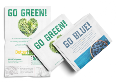 Go Green / Go Blue Double Feature Ad